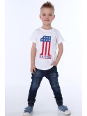 Jungen-T-Shirt mit Applikation, weiß NDZ4450 – Online-Shop – Boutique